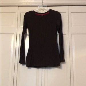 long sleeve brown basic top